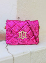 Load image into Gallery viewer, Veronica Quilted Crossbody Bag- Fuchsia
