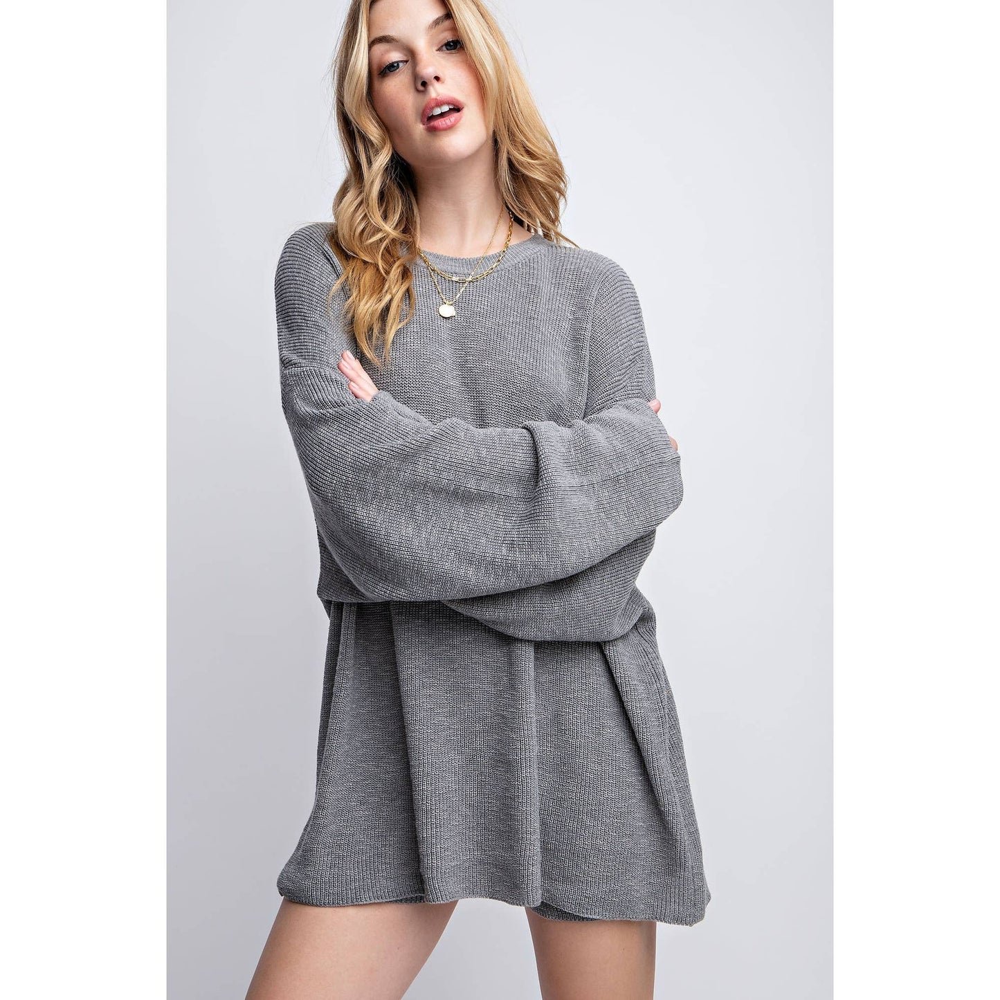 Cozy Nights Sweater Set- Grey