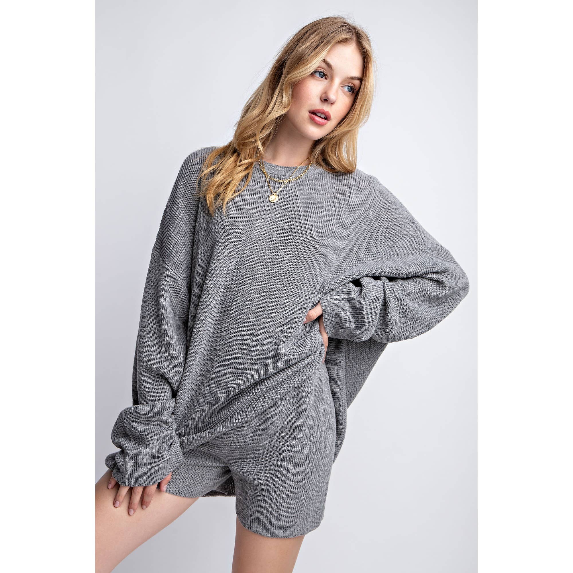 Grey sweater set hotsell