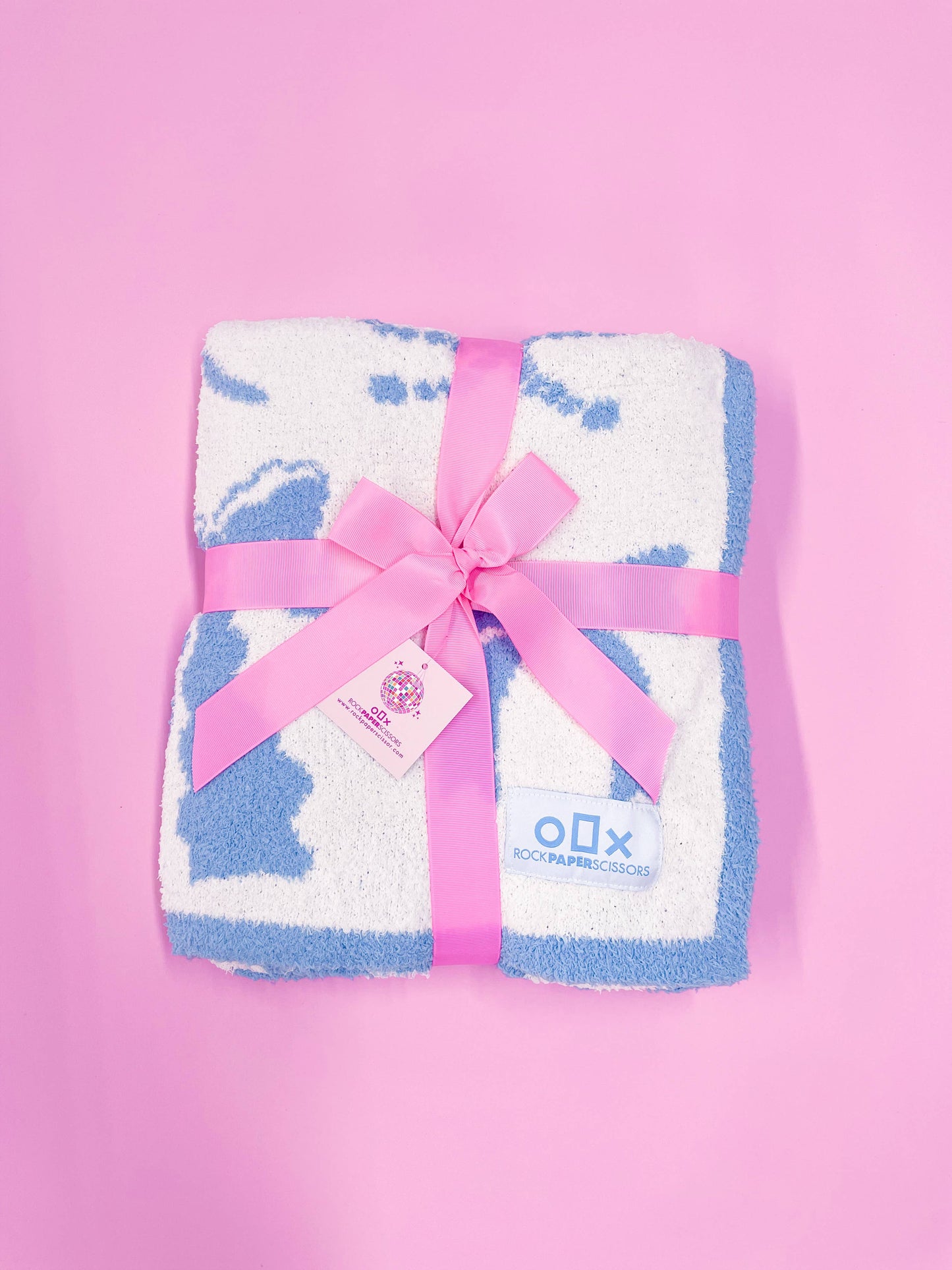 Blue Bow Luxury Blanket