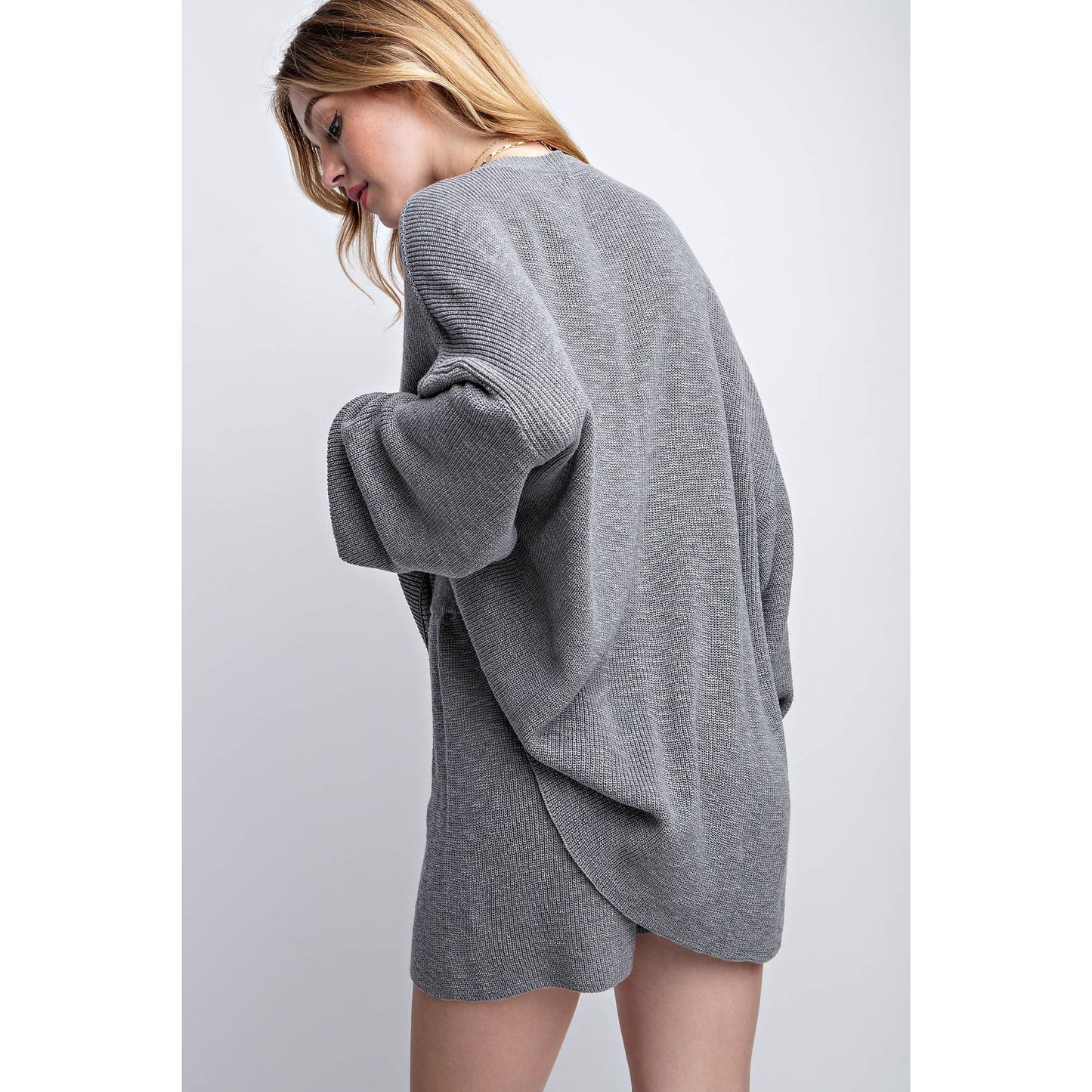 Cozy Nights Sweater Set- Grey