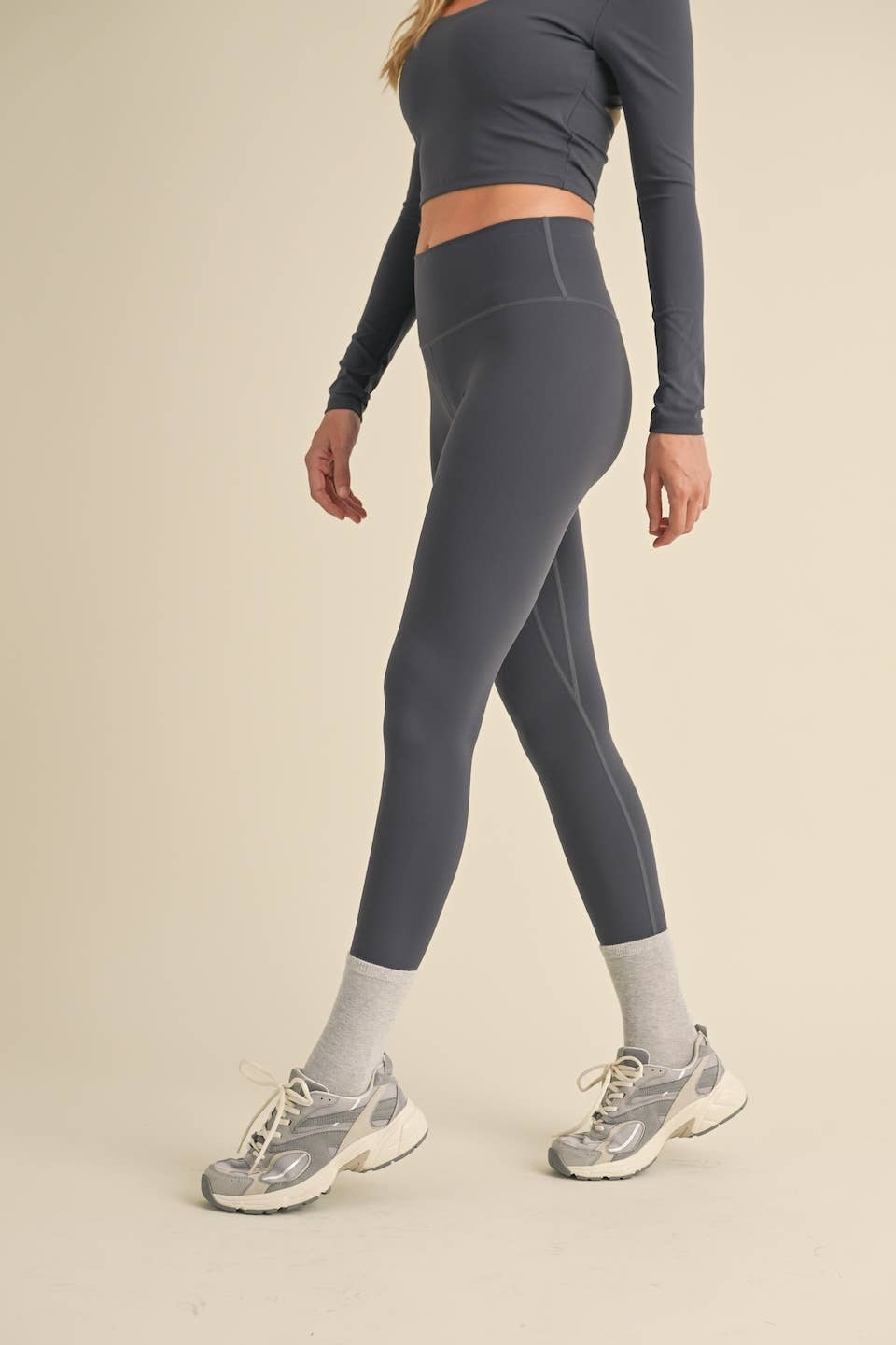 Aligned Performance High-Rise Leggings- Ash Blue