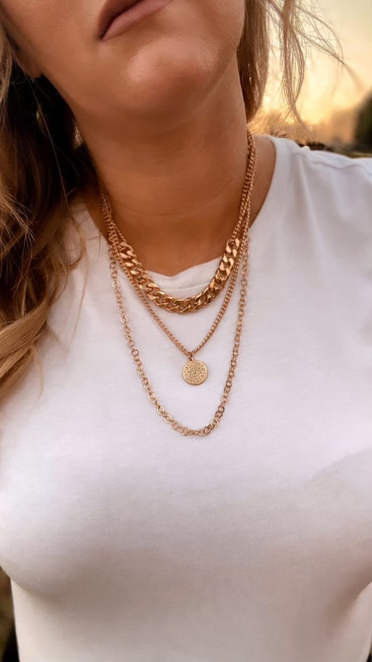 Gold layered necklace